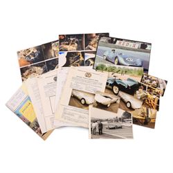 Photographs and other ephemera relating to three vehicles, two owned by Stirling Moss and ...