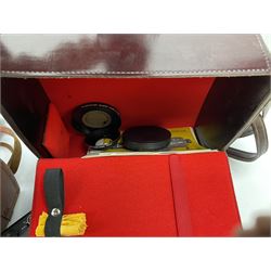 Bolex Paillard B8 cine-camera, Bolex Paillard P1 Zoom Reflex cine-camera and a Bolex 563 XL sound macro-zoom camcorder, all housed in carry cases, all untested