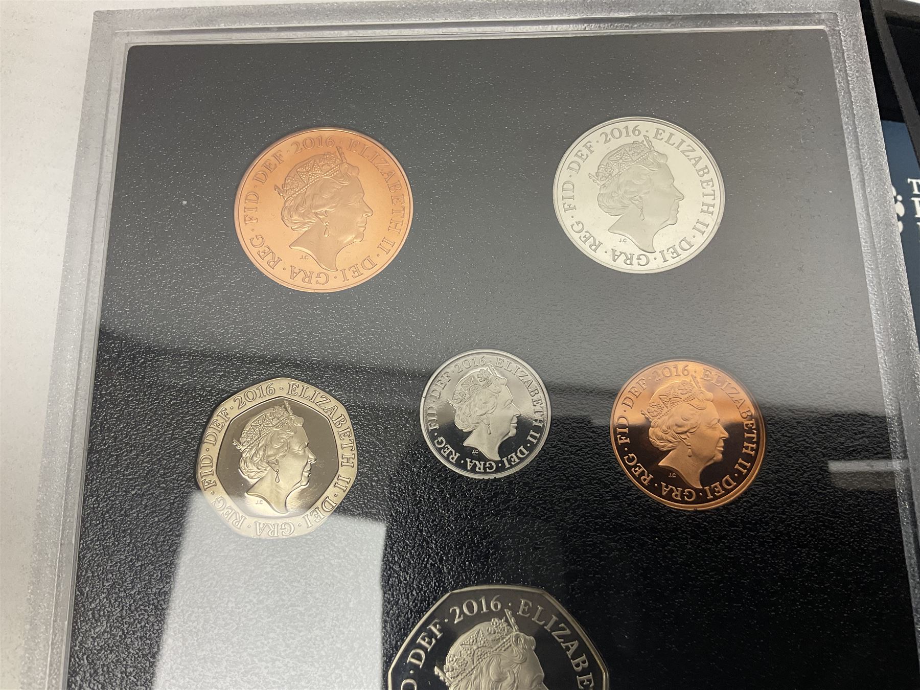 The Royal Mint United Kingdom 2016 proof coin set collector edition, cased with certificate