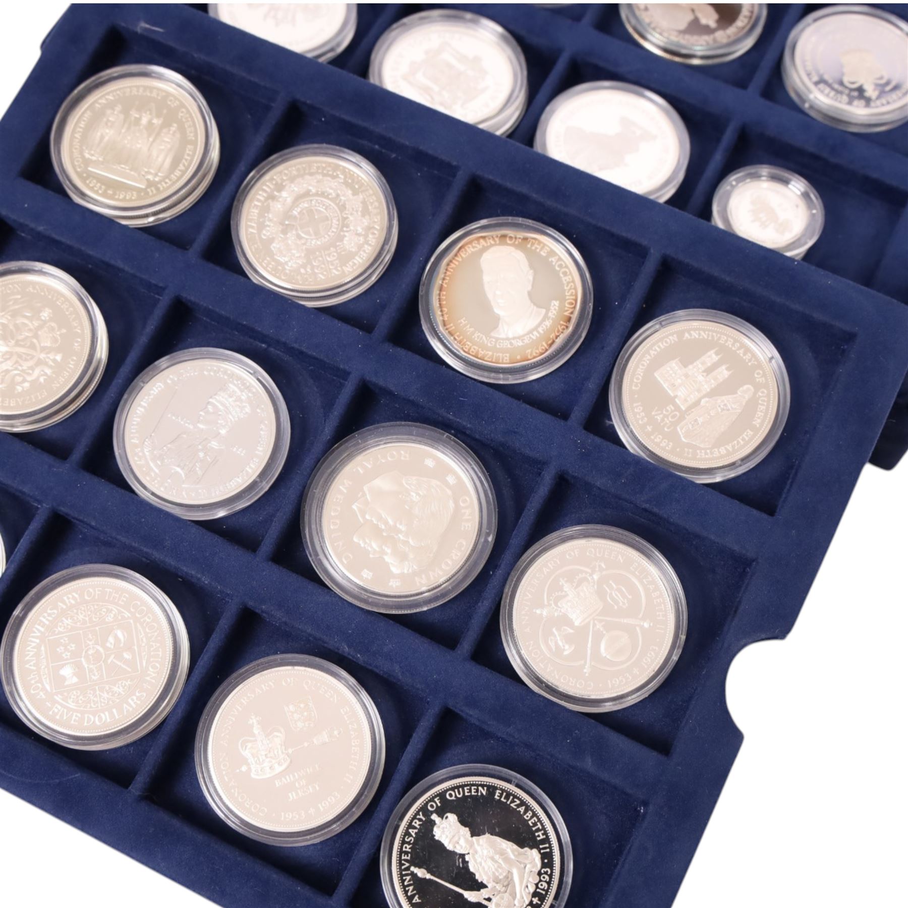 'The Royal Family Commemorative Coin Collection', set of thirty-six silver proof coins, various countries and denominations, boxed
