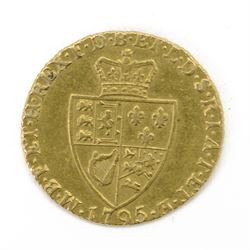 George III 1795 gold full spade guinea coin