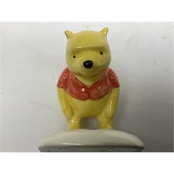 Two Royal Doulton Brambly Hedge figures comprising ‘Mrs Saltapple’ and ‘Poppy Eyebright’, Royal Albert Beatrix Potter ‘Foxy Whiskered Gentleman’ and ‘Mr Benjamin Bunny’, all with boxes, two Border Fine Arts Beatrix Potter figures comprising ‘Mrs Tiggywingle’ and ‘Mrs Rabbit’, Royal Doulton ‘Spike and Tyke’ and ‘Winnie Pooh and Footprints’ both with boxes, all marked beneath