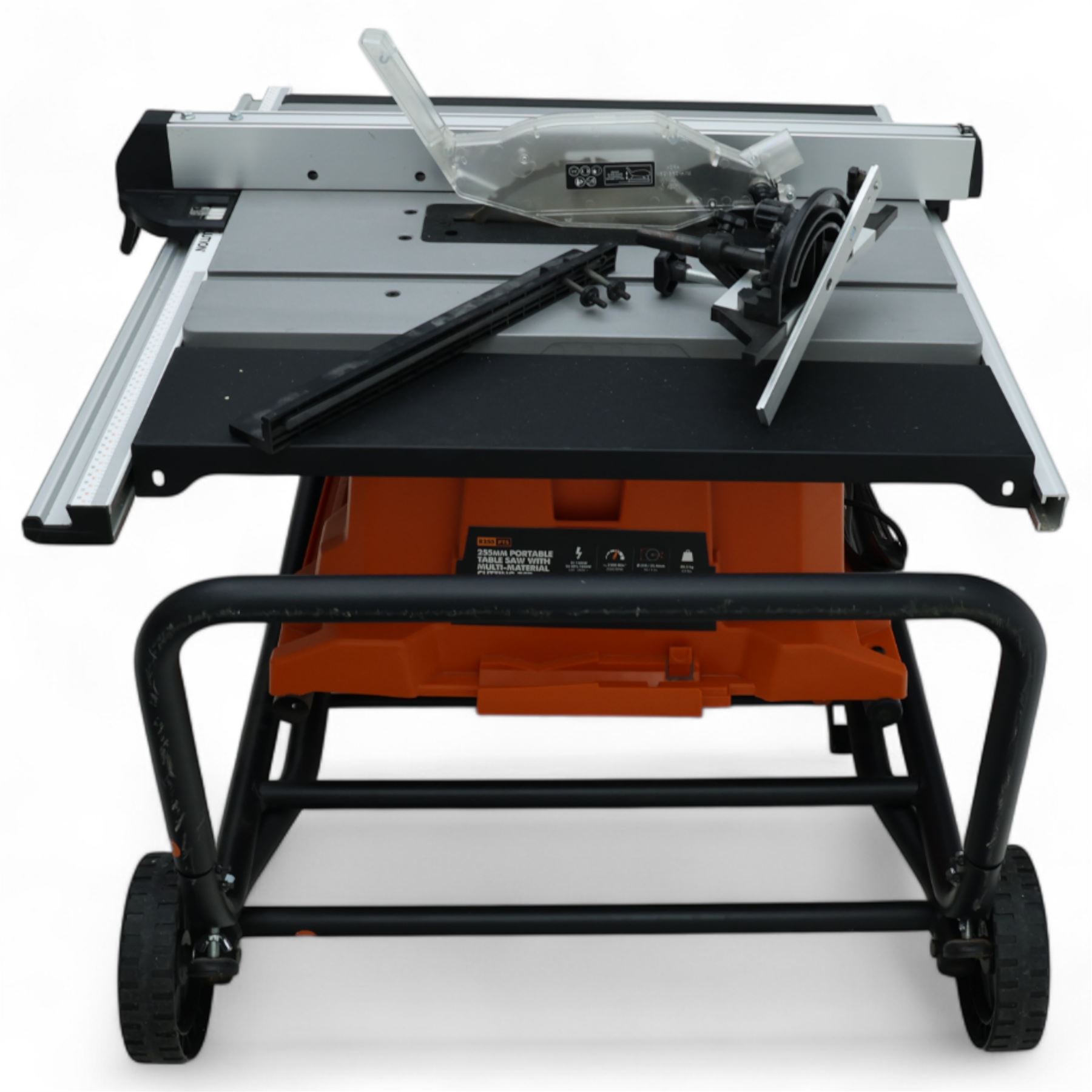 Evolution R255 PTS 255MM portable table saw, with multi material cutting blade
