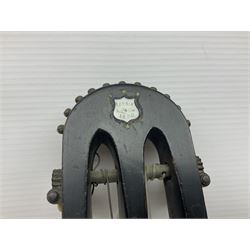 19th century Continental parlour guitar for restoration or display, with maple back and sides,  spruce top, scalloped neck and bone pegs; bears inset plaque to head 'Lapaix Paris 1830' and 'John Eastwood Teacher of the Guitar' paper label with manuscript note 'Fine Old Guitar Restored 1888 by JCB Leeds' L92cm