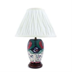 Moorcroft Tribute To Charles Rennie Mackintosh lamp , H42cm