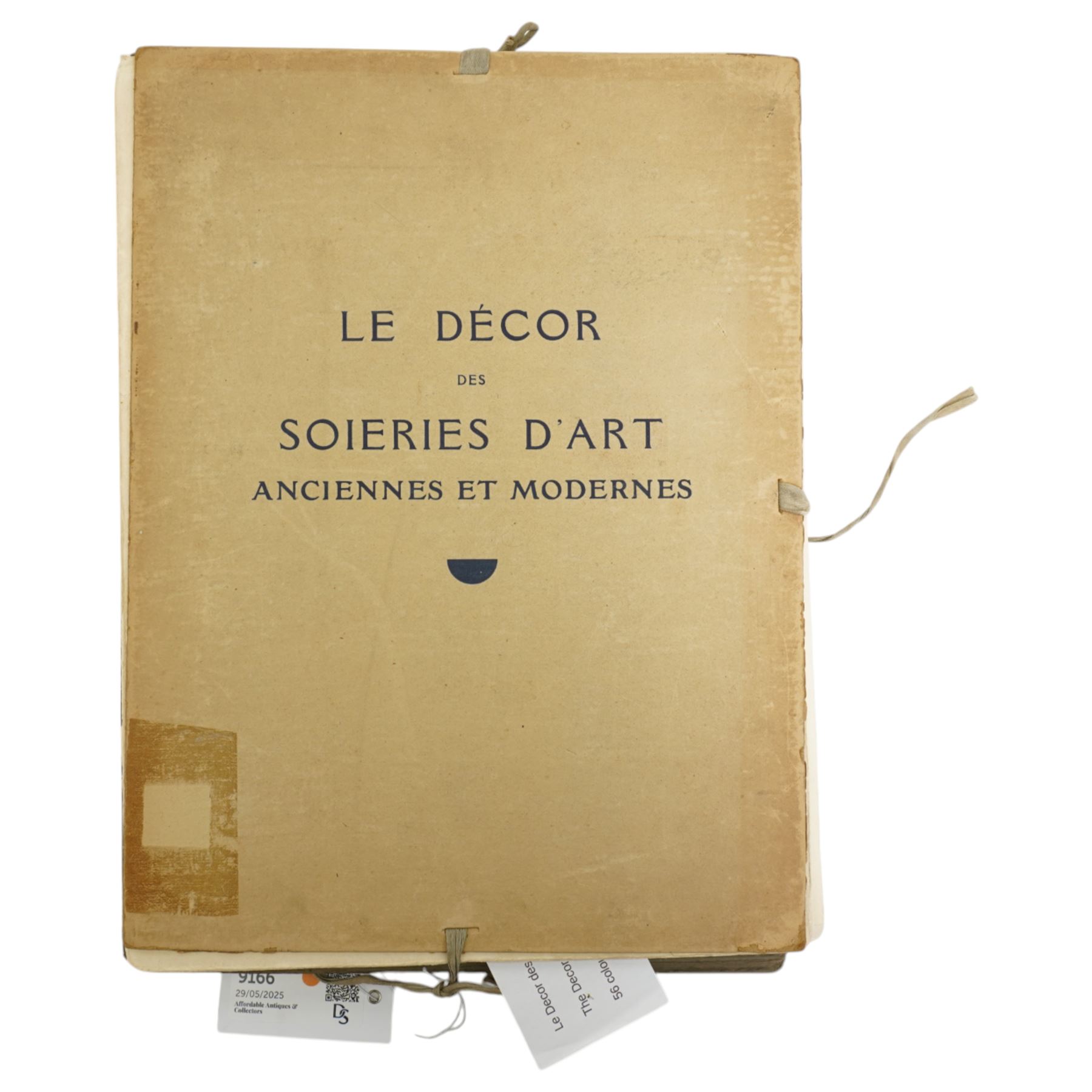 The Decor of Art Silks - Ancient and Modern or 'Le Decor Des Soieries D'art Anciennes Et Modernes', folio containing 56 colour prints, pub. c1930