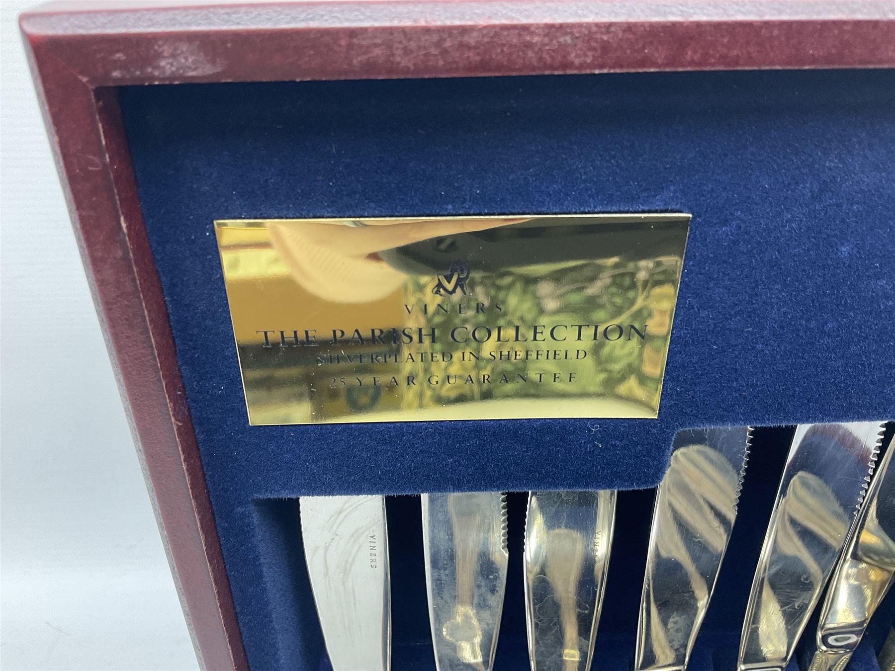 Viners 'The Parish Collection' 58 piece canteen of silver-plated cutlery in wood case