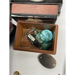 Two Queen Victoria silver crowns, 1891 and 1896, 1890 half crown, silver pocket watch, Victorian ivory beads, pair of silver folding scissors and other silver jewellery stamped 925