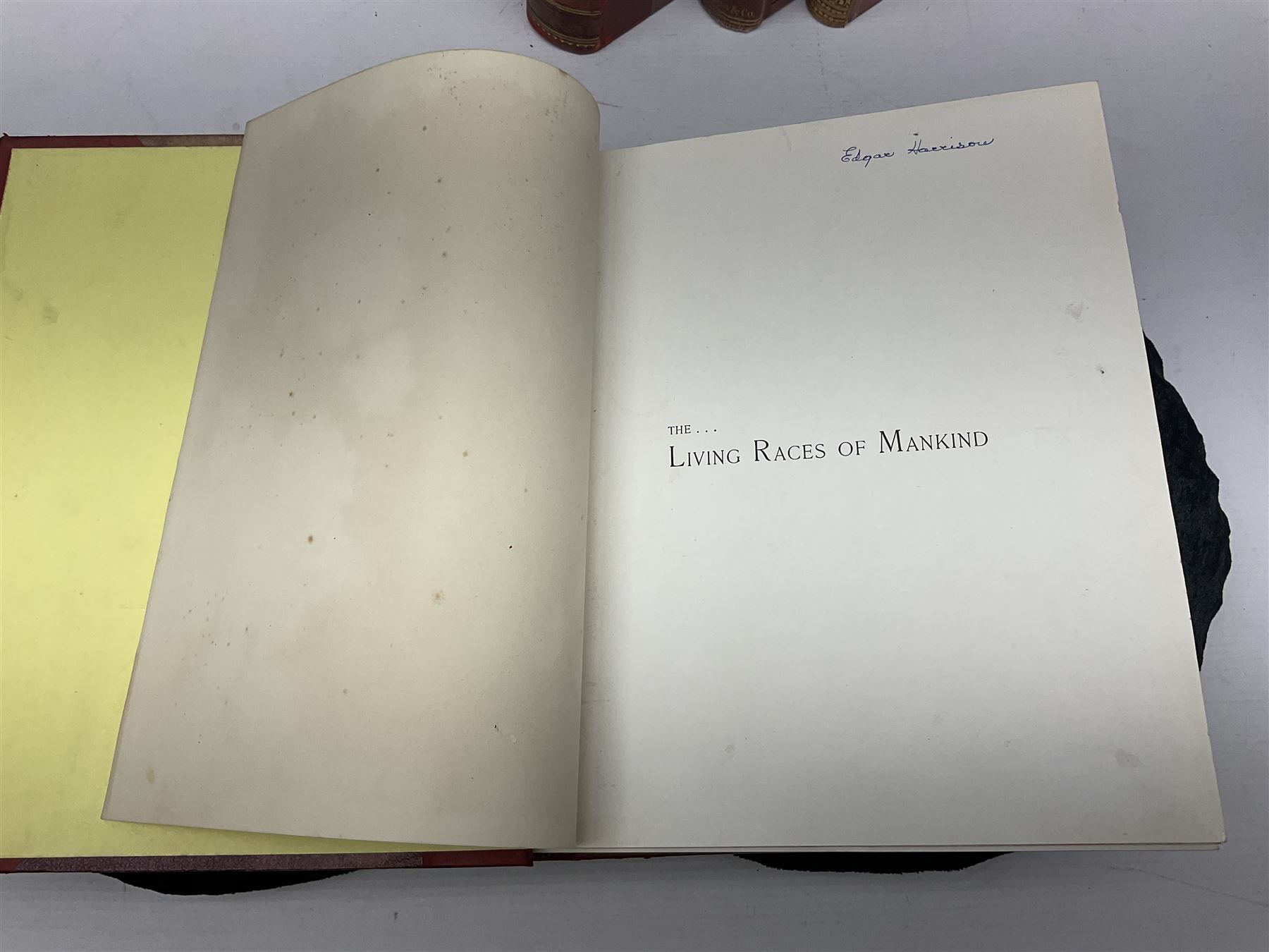 The Living Races of Mankind, two volumes, together with Alexander Winchell; Preadamites or a Demonstration of The Existence of Man before Adam and Edward B Taylor; Anthropology an introduction to the Study of Man and Civilization 