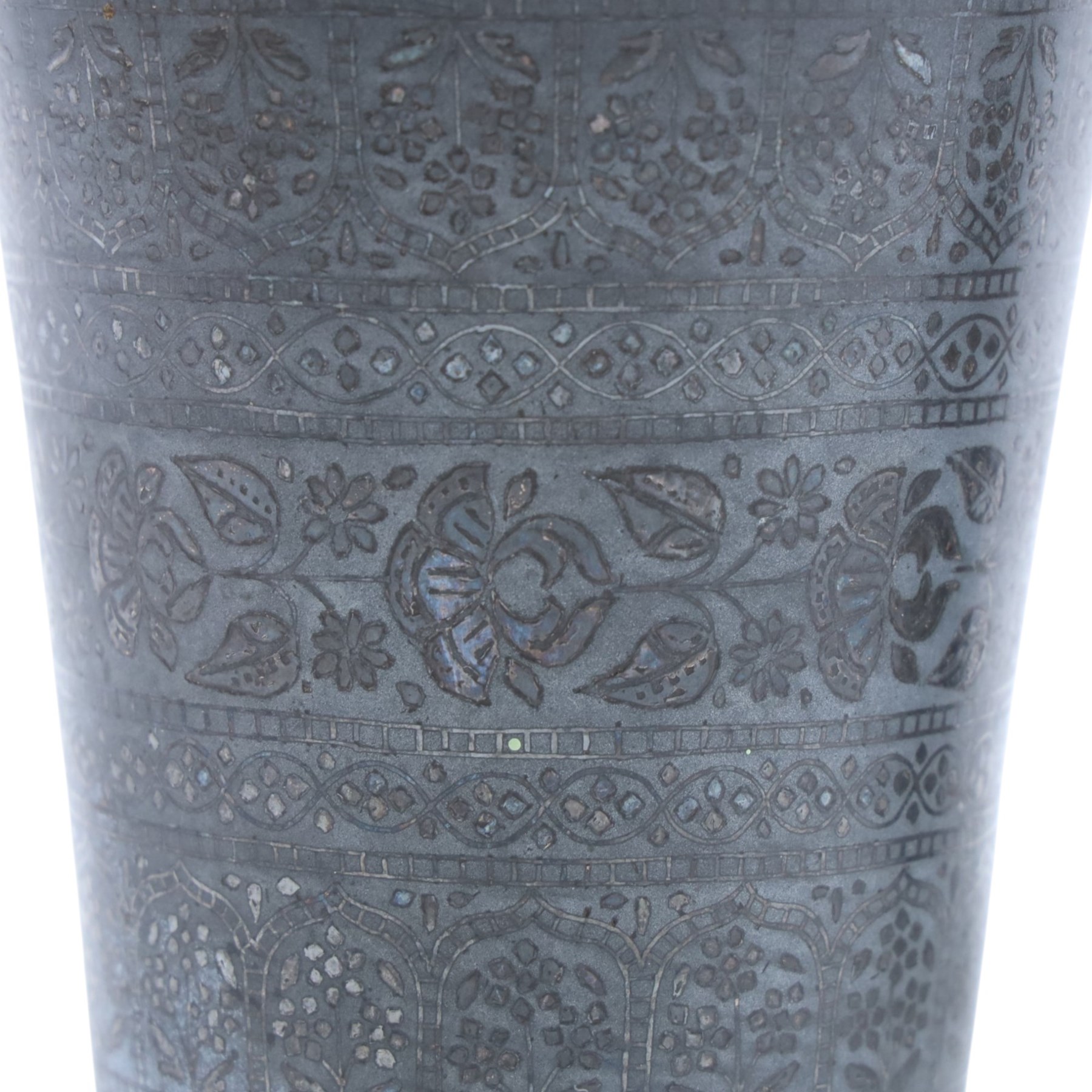 Pair of vases, of Hexagon form with chilong handles, together with tripod censer, and two further pots 