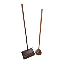 Ewbank carpet sweeper and a copper washi