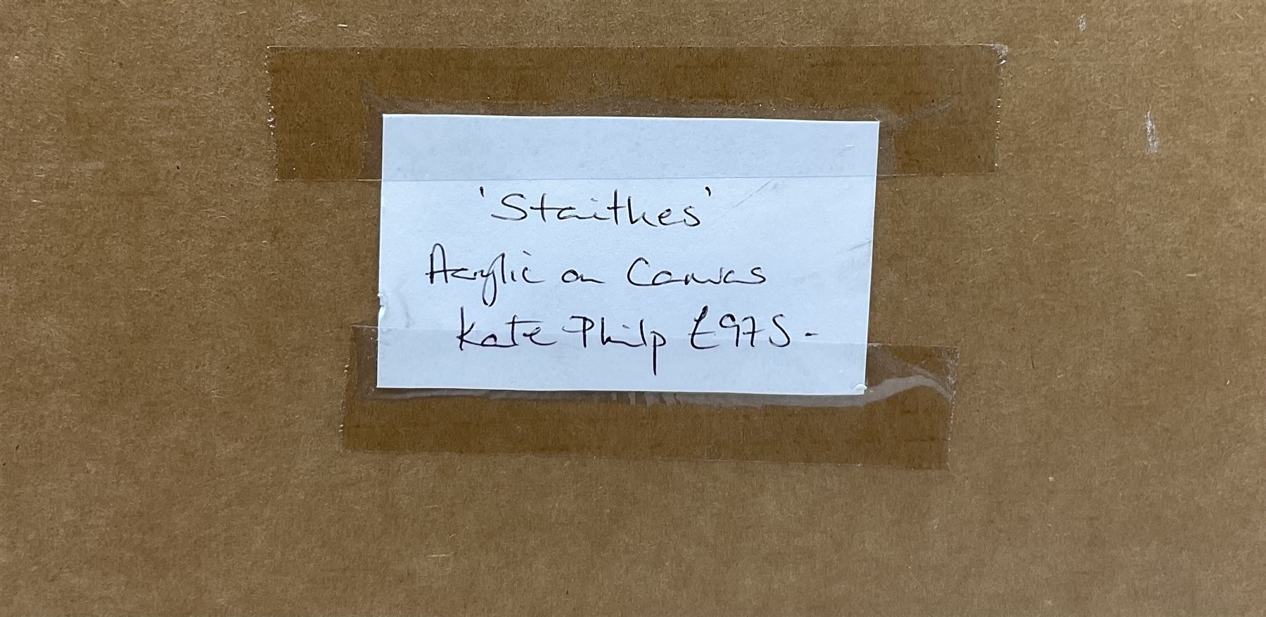 Kate Philp (Scottish 1973-): 'Staithes', acrylic on canvas signed, titled verso 39cm x 38cm