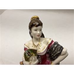 Two Coalport Ladies of Fashion figures, Shirley and Lorraine, both with original box, together with Royal Doulton figure, Carman from Opera Heroins Collection, with certificate of authenticity 