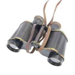 WWI Ross London binocular prismatic No.2 MK II magnification 6 binoculars, together with Aitchison London binocular prismatic No.3 Mark I maginification 6 binocular and two other cased pairs of military field binoculars   