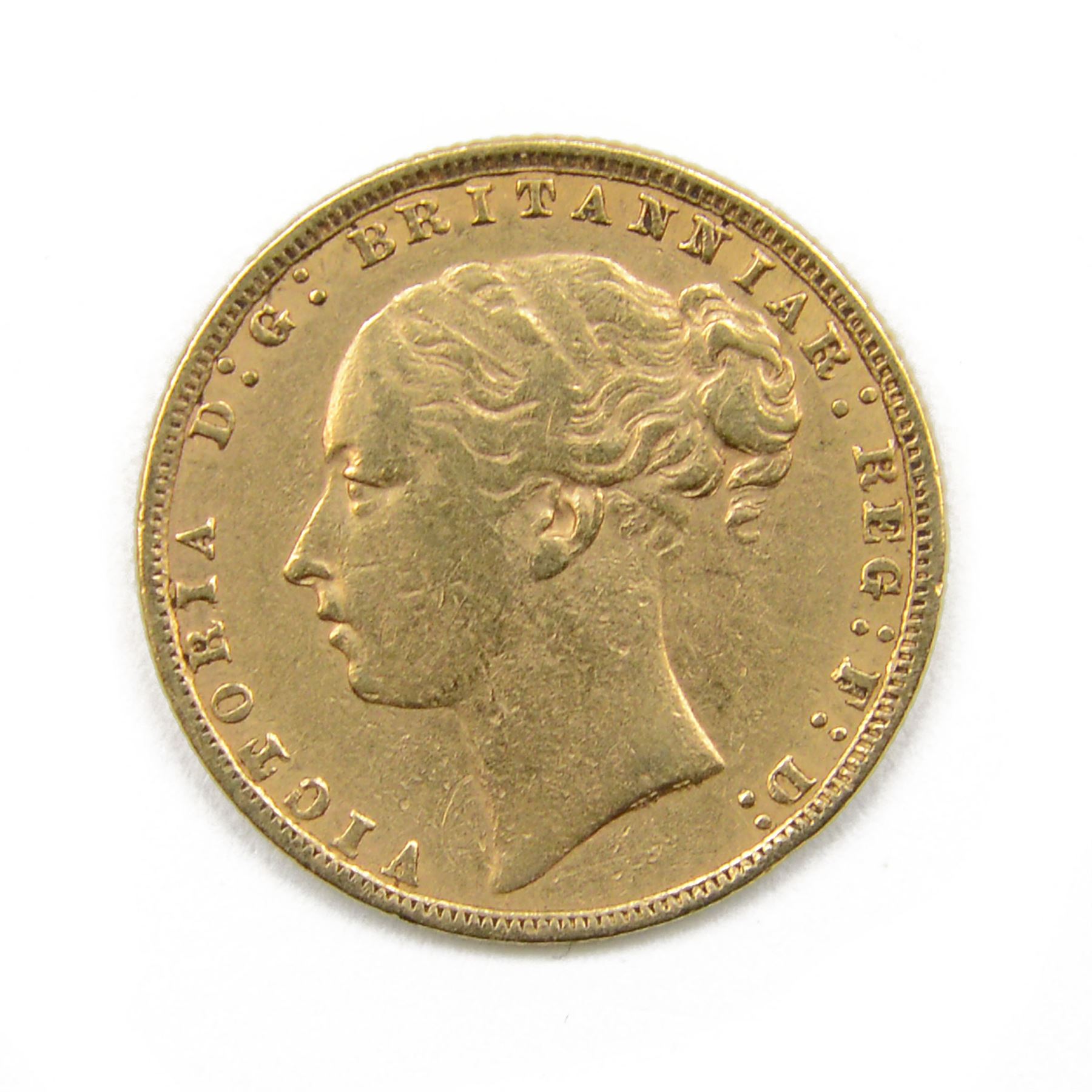 Queen Victoria 1876 gold full sovereign coin