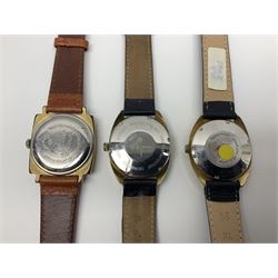 Six automatic wristwatches including Oclee 25 jewels, Camy Sea Club, Royle, Paul Jobin and Montine 25 jewels, and a manual wind Glashutte Spezimatic wristwatch