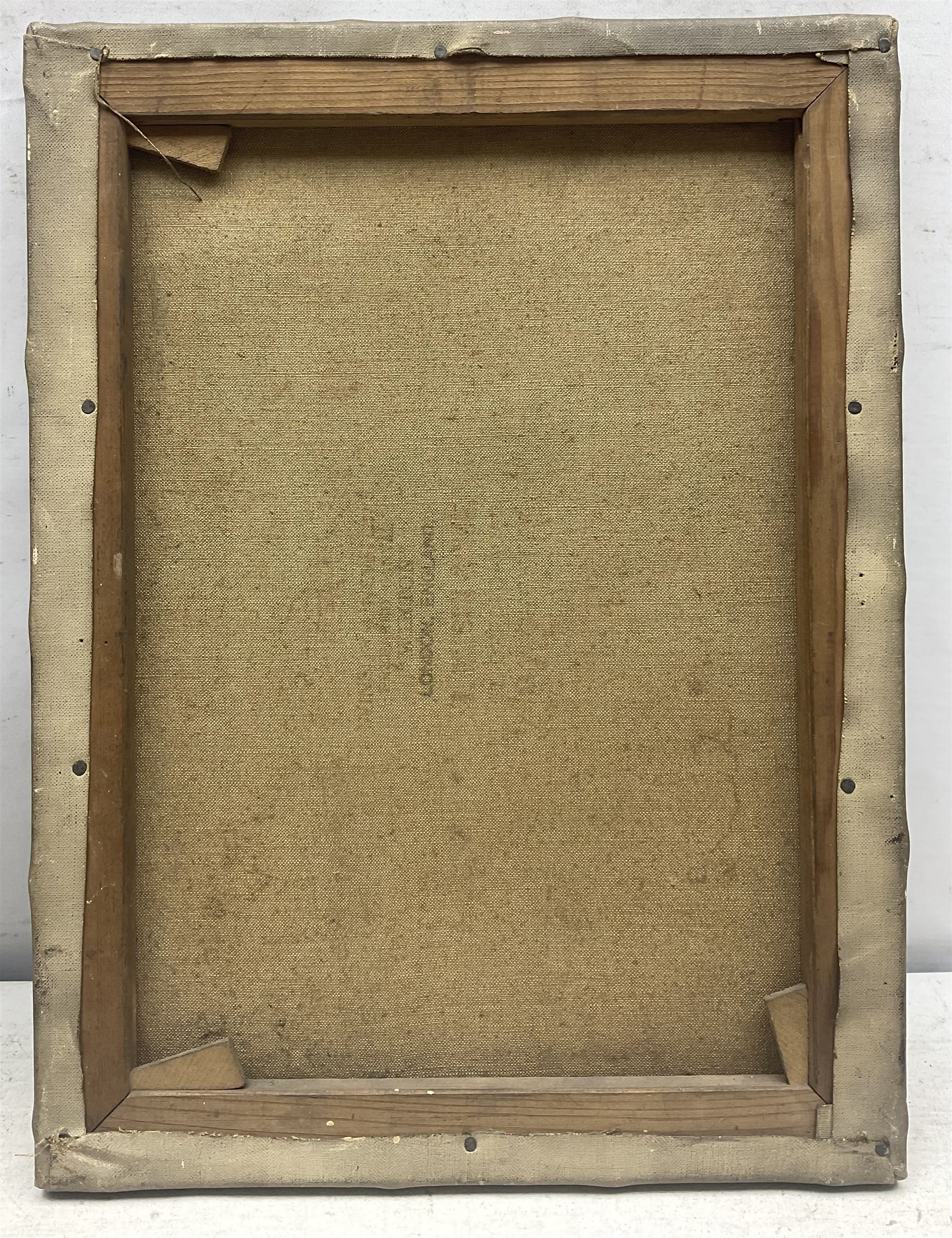 Frank C Harlow (British 20th century): Portrait of Thomas Matthews, oil on canvas signed together with another similar unsigned oil max 51cm x 41cm (2)