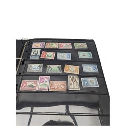 Mostly King George VI and Queen Elizabeth II Commonwealth or Empire stamps, including QEII British Solomon Islands, Pitcairn Islands, Seychelles, Sierra Leone, Mauritius, Guernsey etc, KGVI Turks and Caicos Islands, Falkland Islands Dependencies etc, mixture of mint and used values with some higher values