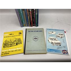 Automobilia - collection of books and ephemera on Mini Cars including BMC Special Tuning Folder for Mini-Cooper 'S', 1972 Handbook, Austin and Morris Mini Cars by Sydney Page 1962, Haynes Manuals, Mechanical Parts Catalogue 1998, thirty and forty years commemorative books, Austin Rover Service and Parts Correspondence Course 1977, video tape and DVD etc (27)