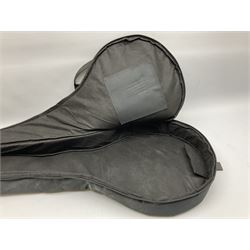 Classic Cantabile five-string banjo with sapele mahogany back L97.5cm; in soft carrying case