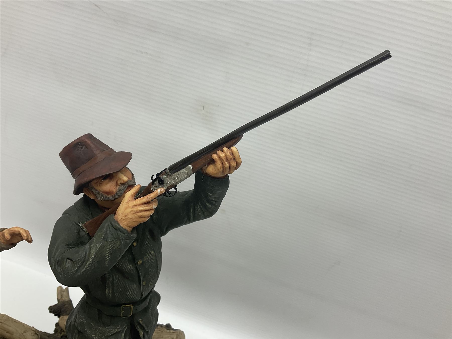 Four Country Artists figures, comprising Shooting figure group by K.Sherwin, Gun dog figure group, First Brace - Labrador and First Brace - Springer, largest H35cm 