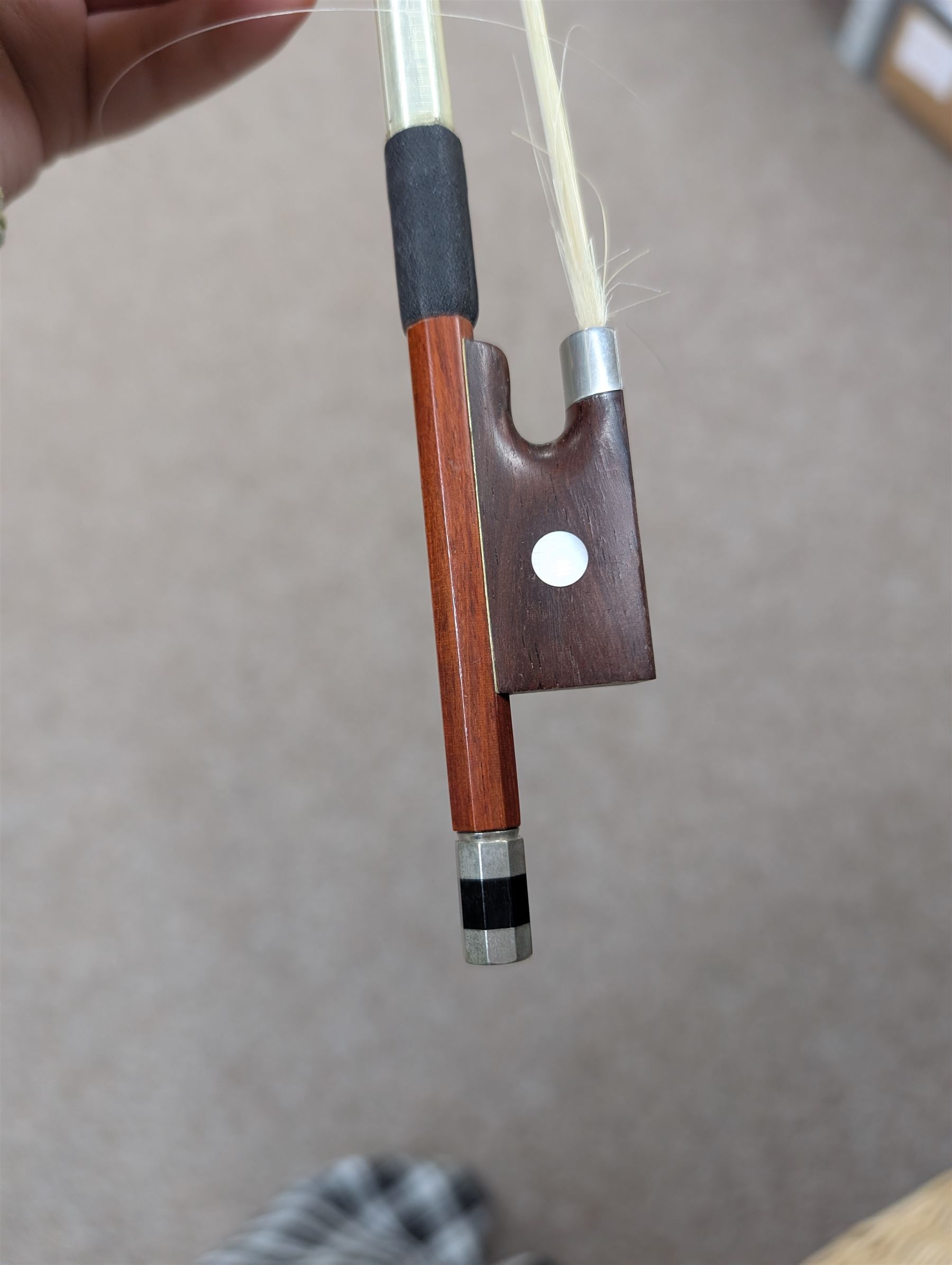 Violin and bow in fitted case