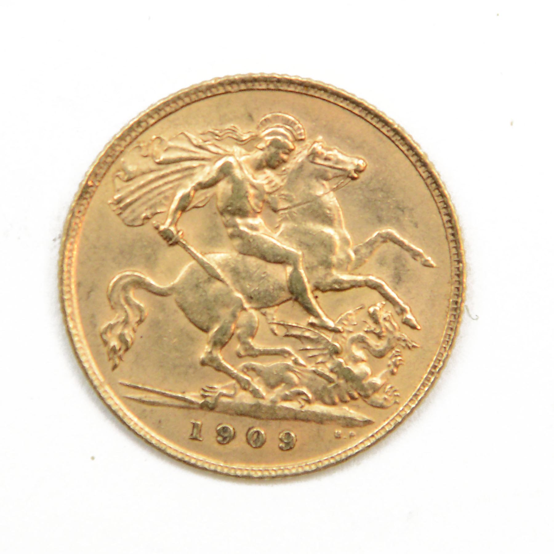 King Edward VII 1909 gold half sovereign coin