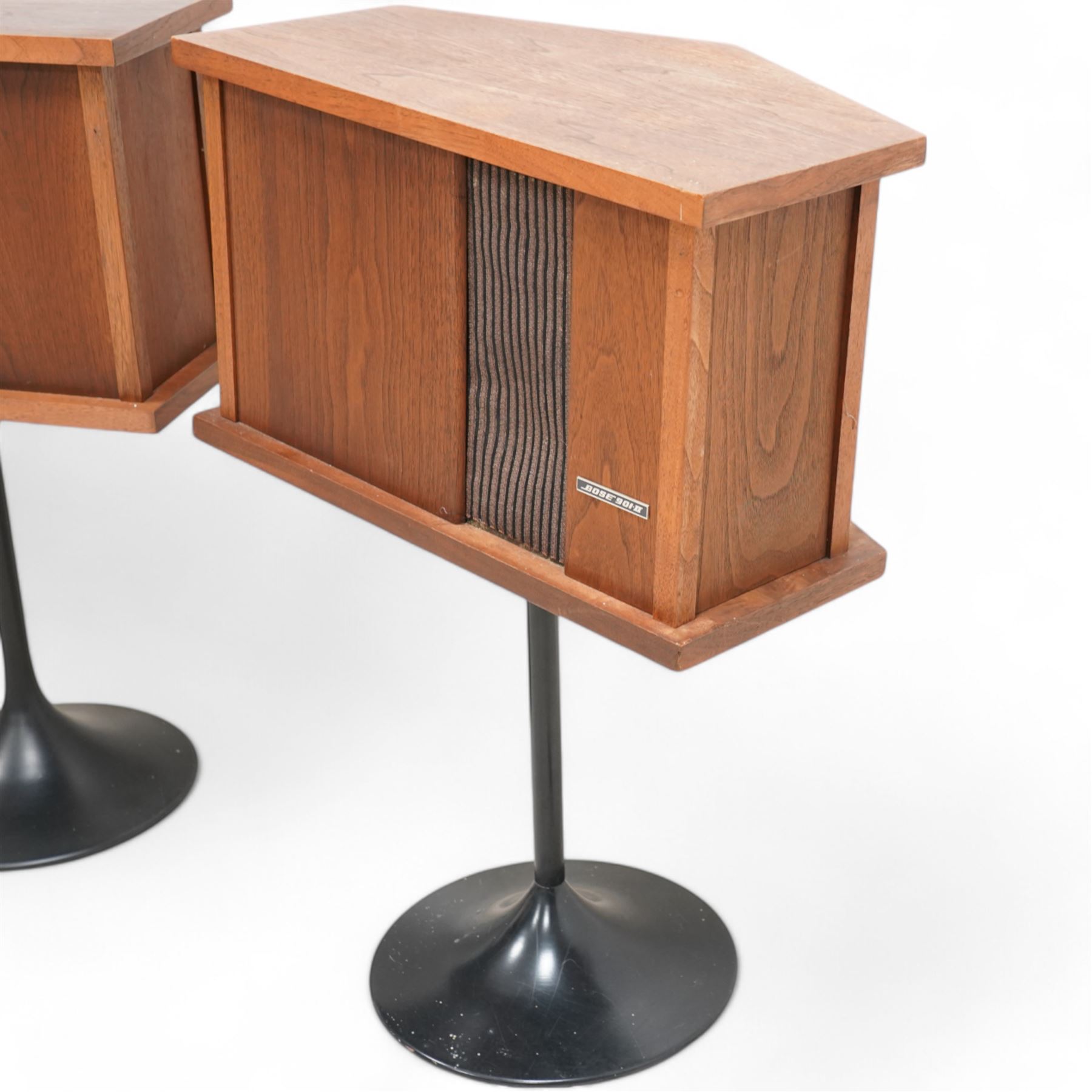 BOSE - set of four 901 Series II speakers, teak cased on tulip stands