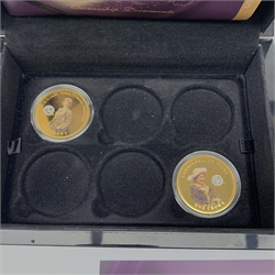  The Bradford Exchange 'The Crowning moments of Queen Elizabeth II collection', a part set comprising fifteen coins with certificates, in a presentation box  