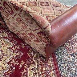 Tetrad Eastwood leather and kilim fabric sofa