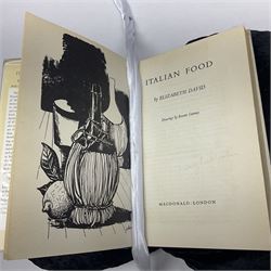 Three books of cookery interest by Elizabeth David comprising 'Italian Food', 'English Bread and Yeast Cookery' and 'South Wind Through the Kitchen'