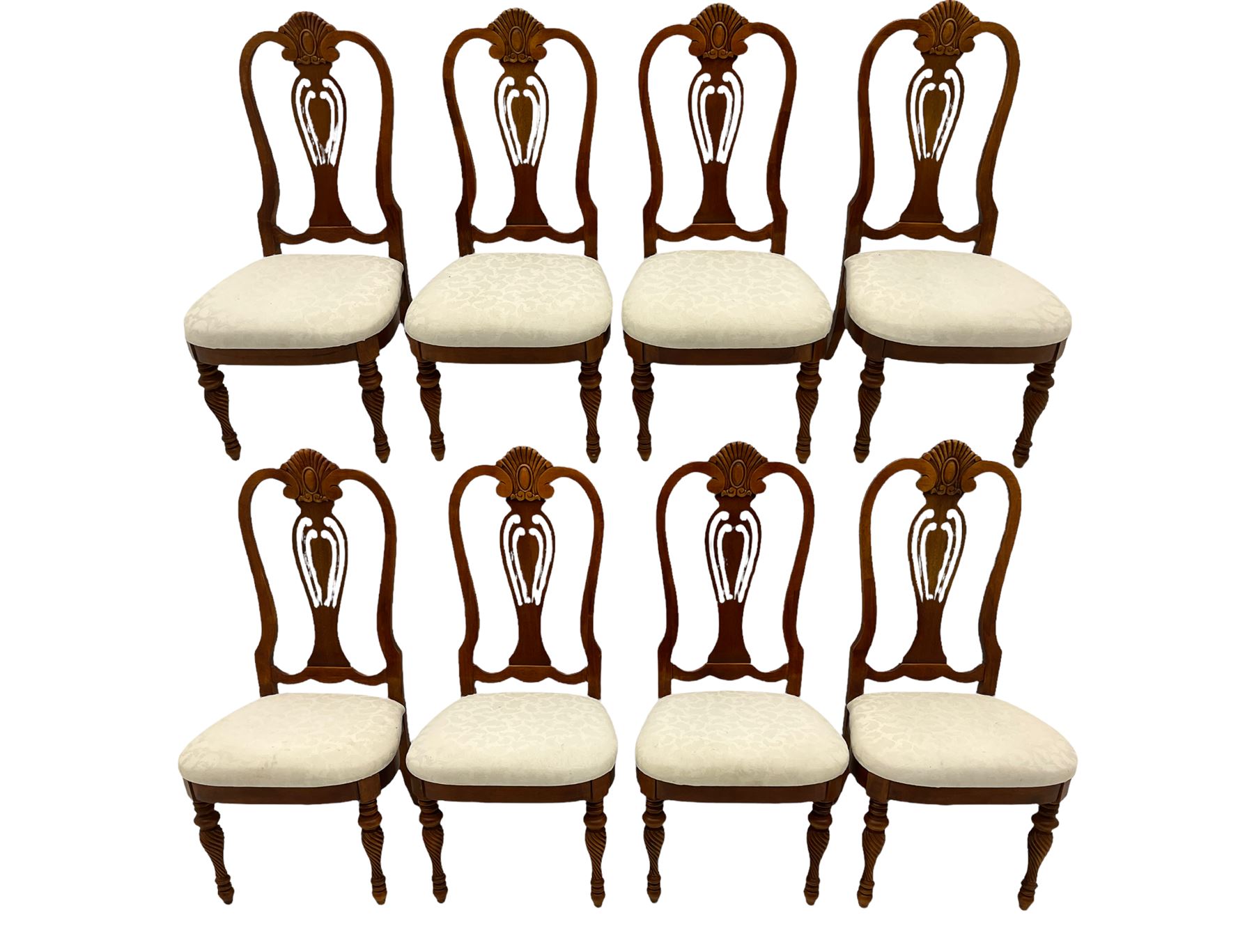 Lexington Classical design walnut extending dining table, with two