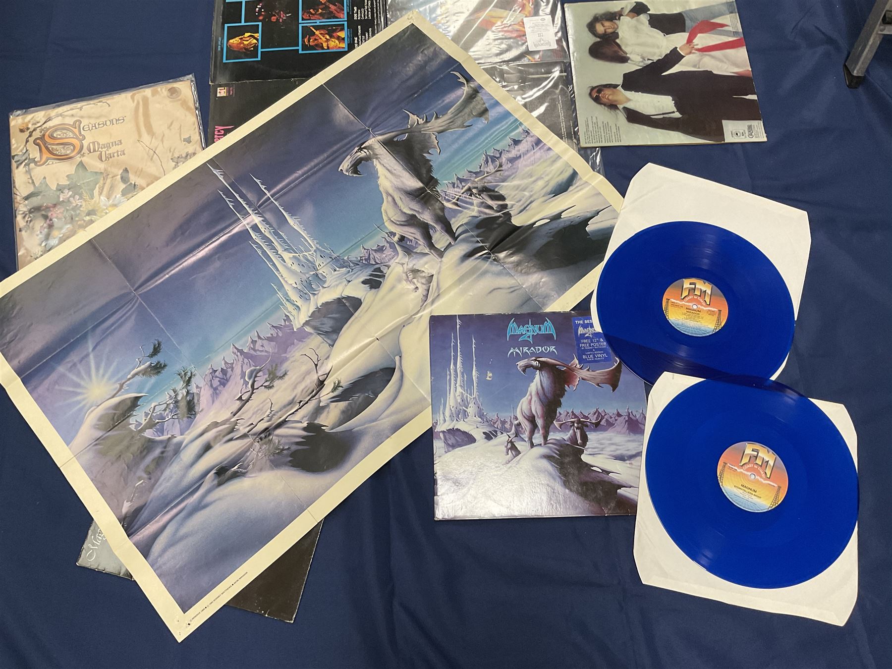 Rock, hard rock and progressive rock vinyl LPs including Greenslade 'Bedside manners are extra', 'Time and Tide', Nazareth 'No mean city', 'Close enough for Rock 'n' Roll', 'tattooed on my brain', 'Rampant', 'expect no mercy', Magnum 'Marauder', 'Anthology', 'Kingdom of Madness', 'Lost On The Road To Eternity' etc (19)