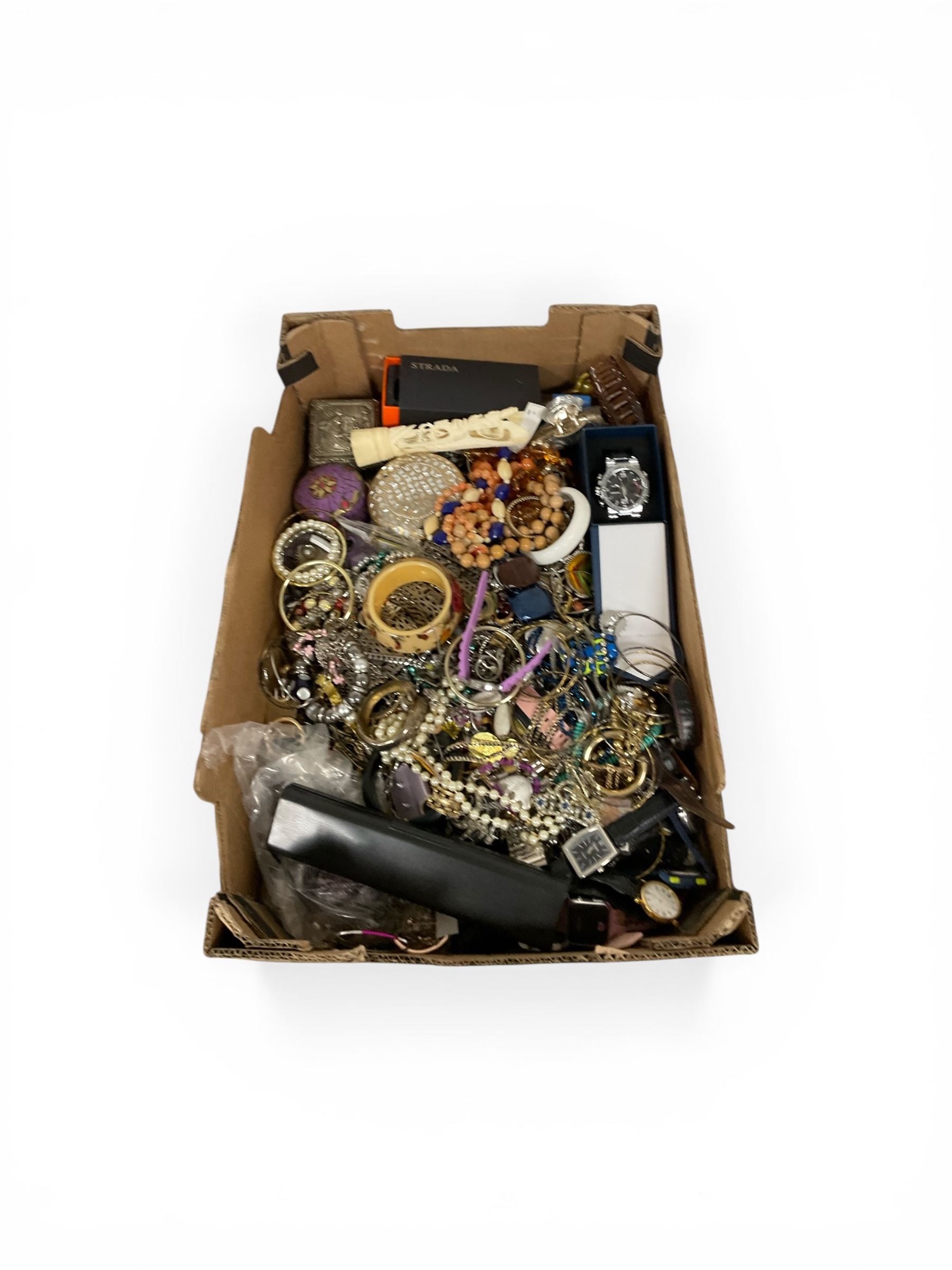 Large collection of costume jewellery, including bracelets, necklaces, watches etc  