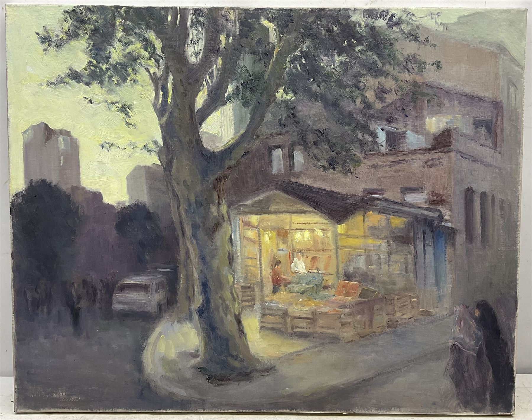 Neil Tyler (British 1945-): 'Dusk - Istanbul', oil on canvas signed and dated '06, titled verso 61cm x 76cm 
Notes: to be sold in aid of the Turkey-Syria Earthquake Appeal