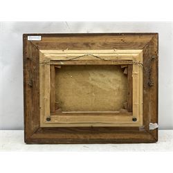 Augustus William Enness (British 1876-1948): Henrietta Street East Cliff Whitby and Driving Sheep on a North Yorks Moorland Track, pair oils on canvas one signed the other signed with initials 24cm x 34cm (2)