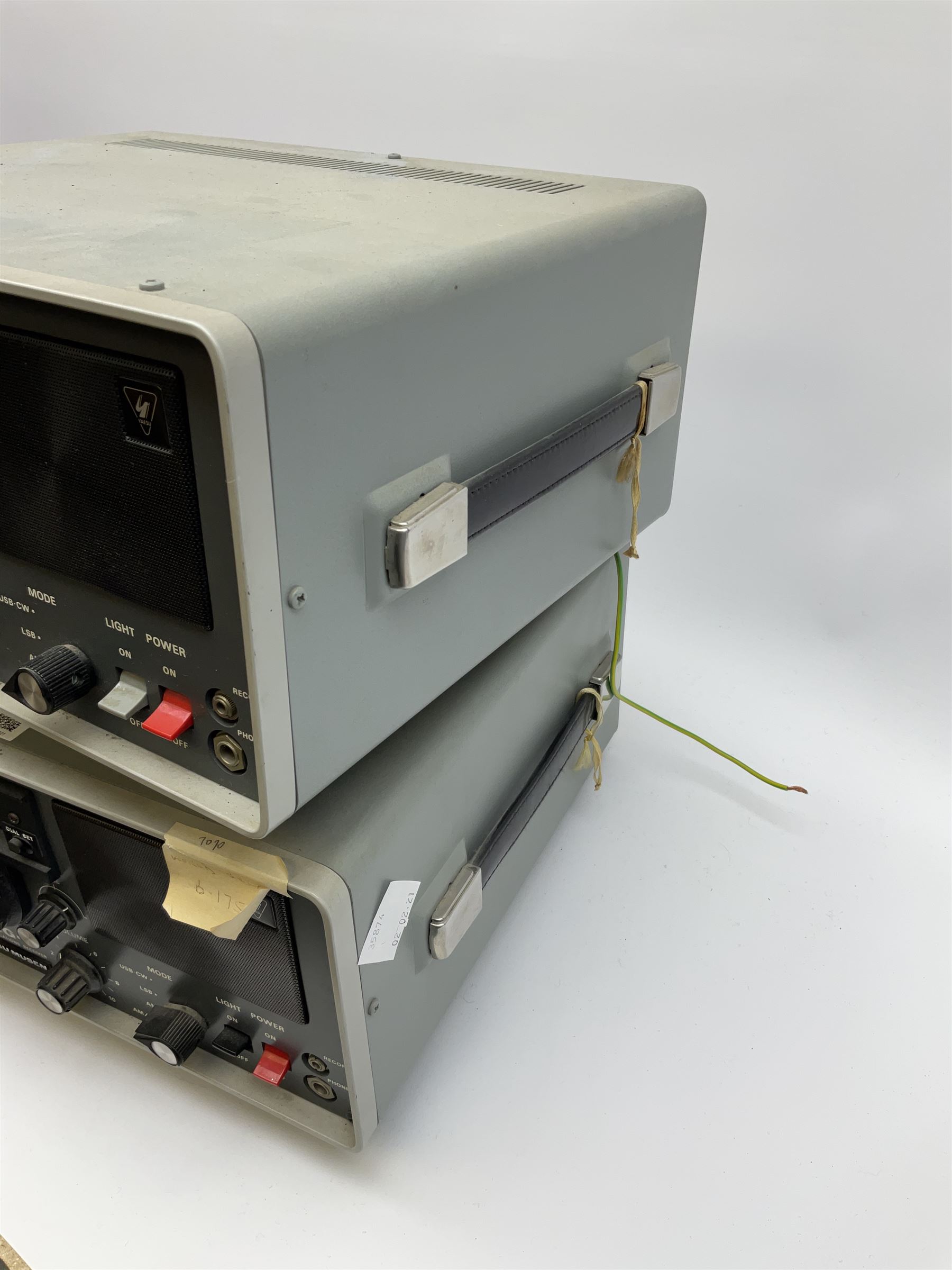 Two Yaesu Musen FRG-7 communications receivers, both untested