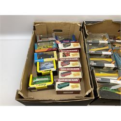 Corgi Classics commercial vehicles to include Bedford O series Van, Bedford type OB Coach, etc, boxed, other boxed Corgi models and boxed Atlas Editions Great British Buses, in three boxes