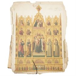 'The Transfiguration' 'The Virgin and Child' and 'The Virgin and Child with Attendant Saints', three Arundel Society chromolithographs with large quantity of religious and landscape etchings and prints (unframed) (qty)