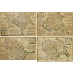 Emanuel Bowen (British 1694-1767): 'Yorkshire Divided into its Ridings' 'North Riding of Y...