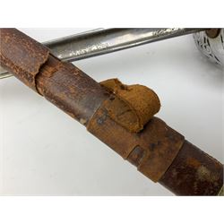 British George V 1897 Pattern Infantry Officers Sword, the 82.5cm fullered steel blade etched and polished with crowned royal arms, GRV cyphers and scrolling foliage, marked Army & Navy Co-operative Society 105 Victoria St London SW to the ricasso,  plated pierced basket hilt with wire bound fish skin grip and leather knot, No.15032; in leather covered scabbard