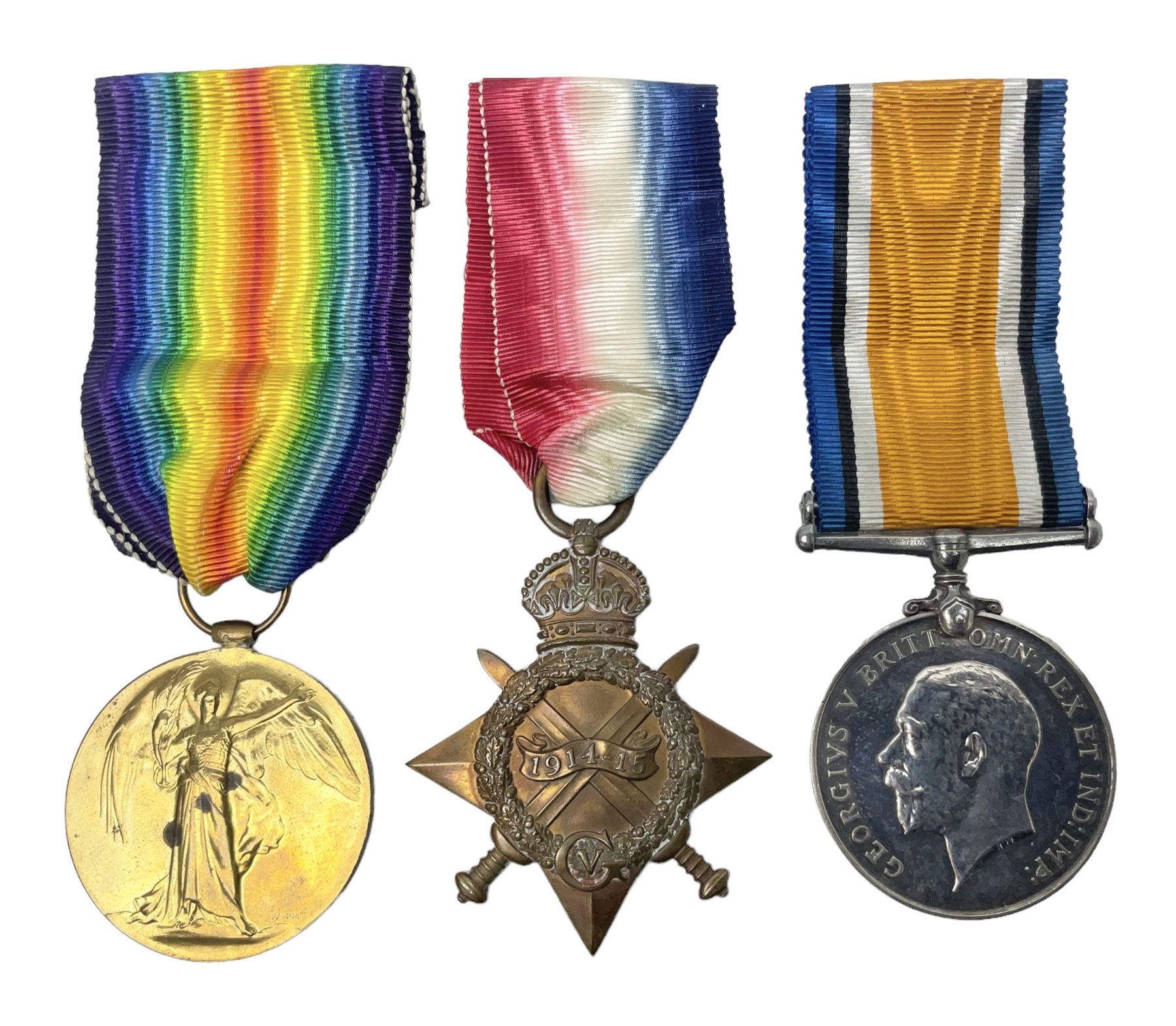 WW1 group of three medals comprising British War Medal, 1914-15 Star and Victory Medal awarded to Major W.K. Pauli R.A.M.C.; with ribbons; some biographical details