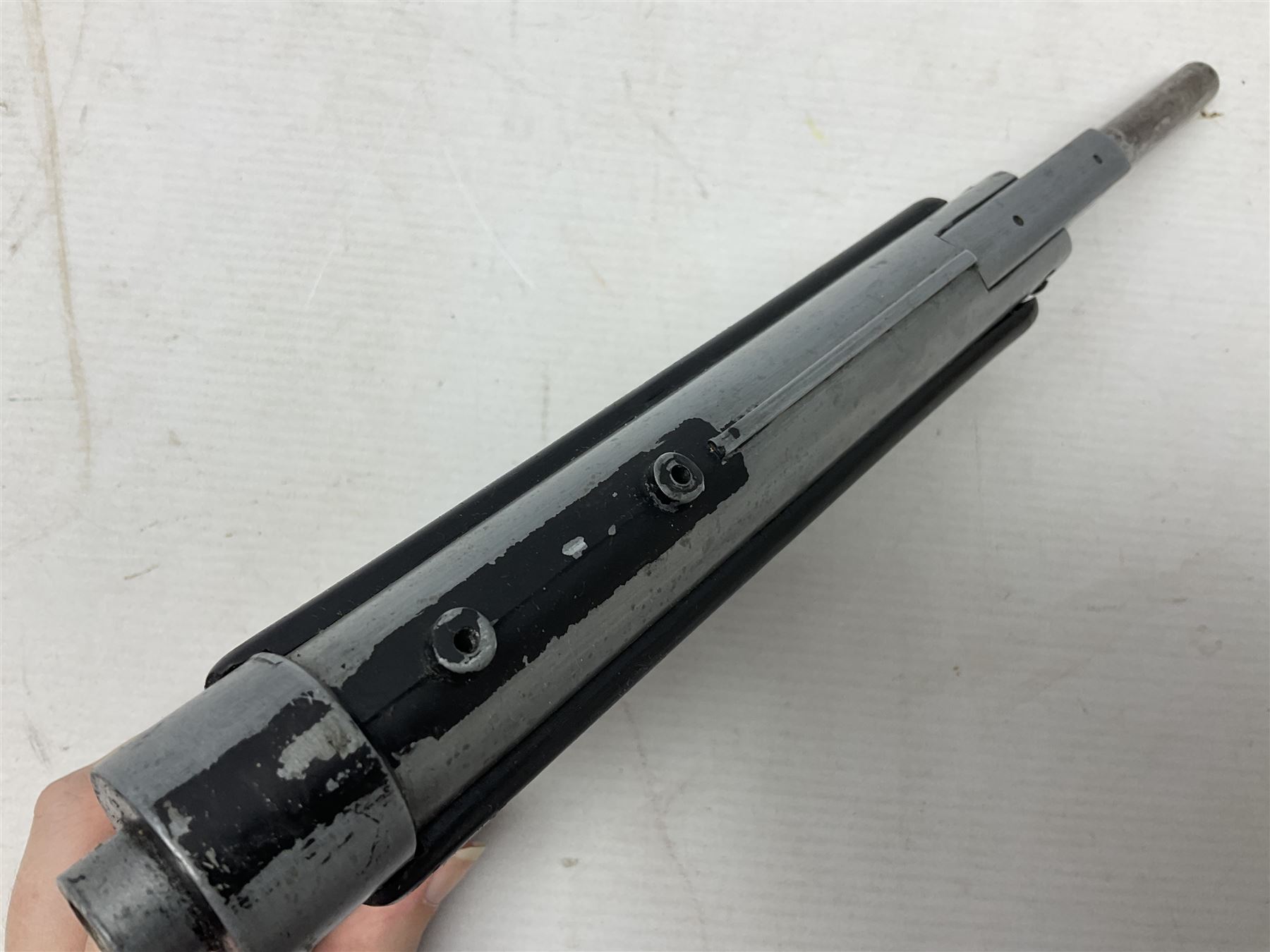 Italian RO72 .177 target air pistol with break barrel action, shaped and chequered grips L32cm