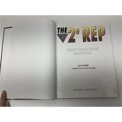 Seven military reference books - Histoire Mondiale Des Parachutistes; Yves Debay: French Foreign Legion  Paratroopers; Bragg & Turner: Parachute Wings; Barney White-Turner: Horse Guards; and three works on uniforms/standards (7)