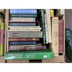 Collection of natural history books, including Lloyd's natural history books, four volumes, Insects of the British woodlands, Flowers of the field Johns & Elliott, Textbook of Theoretical Botany three volumes etc, seven boxes 