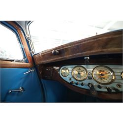 1939 MG SA Saloon

Registration: GRB 988
Chassis number: SA2983
Engine number: QPHG3242 (original engine)
Engine: 2,322cc six-cylinder petrol
Transmission: Manual
Odometer reading: 71,873 miles
Seating: Five
Colour: Two-tone blue
Former keepers: 6/7 recorded
V5C: Present
Keys: One

A 1939 MG SA Saloon, finished in an attractive two-tone blue colour scheme and retaining its original UK registration, GRB 988.

Introduced in 1936, the MG SA was the marque's prestigious sporting saloon, combining elegant coachwork with refined six-cylinder performance and luxurious accommodation. This example retains its original 2,322cc engine, numbered QPHG3242, and displays 71,873 miles on the odometer, although this mileage has not been independently verified.

The car is understood to have undergone an extensive rebuild and restoration between 2010 and 2015 and is today presented in showroom condition throughout. The coachwork has an excellent finish, complemented by outstanding chrome brightwork, wire wheels, a rear-mounted spare wheel, folding rear luggage rack and a desirable folding canvas sunroof. The engine bay is immaculately detailed, while the underside, chassis and suspension all reflect the high standard of restoration undertaken. A stainless-steel exhaust system has also been fitted.

The luxurious cabin features beautifully finished inlaid wood veneer, leather seating and period instrumentation, all presenting to an exceptionally high standard.

A particularly appealing aspect of this MG SA is its documented participation in the 1952 Daily Express National Motor Rally. Accompanying the vehicle are the original official rally programme together with period photographs showing the car competing in the event displaying entrant number 36. The programme lists entrant No. 36 in Class D.2 as an MG 2322cc, providing excellent documented provenance linking this car to one of Britain's best-known post-war motoring events, held between 12th and 15th November 1952.

Combining documented provenance with exceptional cosmetic presentation, this MG SA represents a rare opportunity to acquire one of MG's flagship pre-war sporting saloons.

At the time of cataloguing the vehicle started and ran well.

Features

• Original 2,322cc six-cylinder engine
• Manual transmission
• Original UK registration
• Two-tone blue coachwork
• Folding canvas sunroof
• Leather interior
• Inlaid wood veneer dashboard and trim
• Wire wheels
• Rear-mounted spare wheel
• Folding rear luggage rack
• Twin carburettors
• Stainless-steel exhaust system
• Extensive rebuild and restoration completed between 2010 and 2015

History and Documentation

• Approximately six to seven former keepers recorded
• Original engine (No. QPHG3242)
• Chassis No. SA2983
• Original UK registration
• Extensive rebuild and restoration completed between 2010 and 2015
• Original 1952 Daily Express National Motor Rally programme
• Period photographs showing the vehicle competing as Entrant No. 36
• V5C registration document not present
• One key

Condition

Presented in exceptional showroom condition, this MG SA has clearly benefited from a high-quality restoration completed to an impressive standard. The paintwork, chrome, interior, engine compartment and underside are all exceptionally well presented, reflecting the considerable work undertaken.

The vehicle started and ran well at the time of cataloguing. It has not been subjected to a full mechanical inspection by the auctioneers, and prospective purchasers should satisfy themselves as to the vehicle's condition, originality, mileage, specification and roadworthiness prior to bidding.

This vehicle forms part of the Estate of the late John Sills and is offered for sale by the Executors, providing a genuine reason for sale.