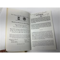 Two signed WWII books, comprising They Helped Me Escape: From Amsterdam to Gibraltar in 1944 by Clayton C.David, and In the Shadow of the Swastika by H. Van Remmerden