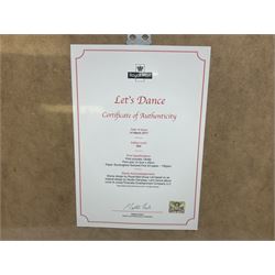 Set of four Royal Mail David Bowie limited edition album stamp prints, comprising Blackstar, Heroes, Let's Dance and Aladdin Sane, all framed and in original packaging, H43cm W43cm