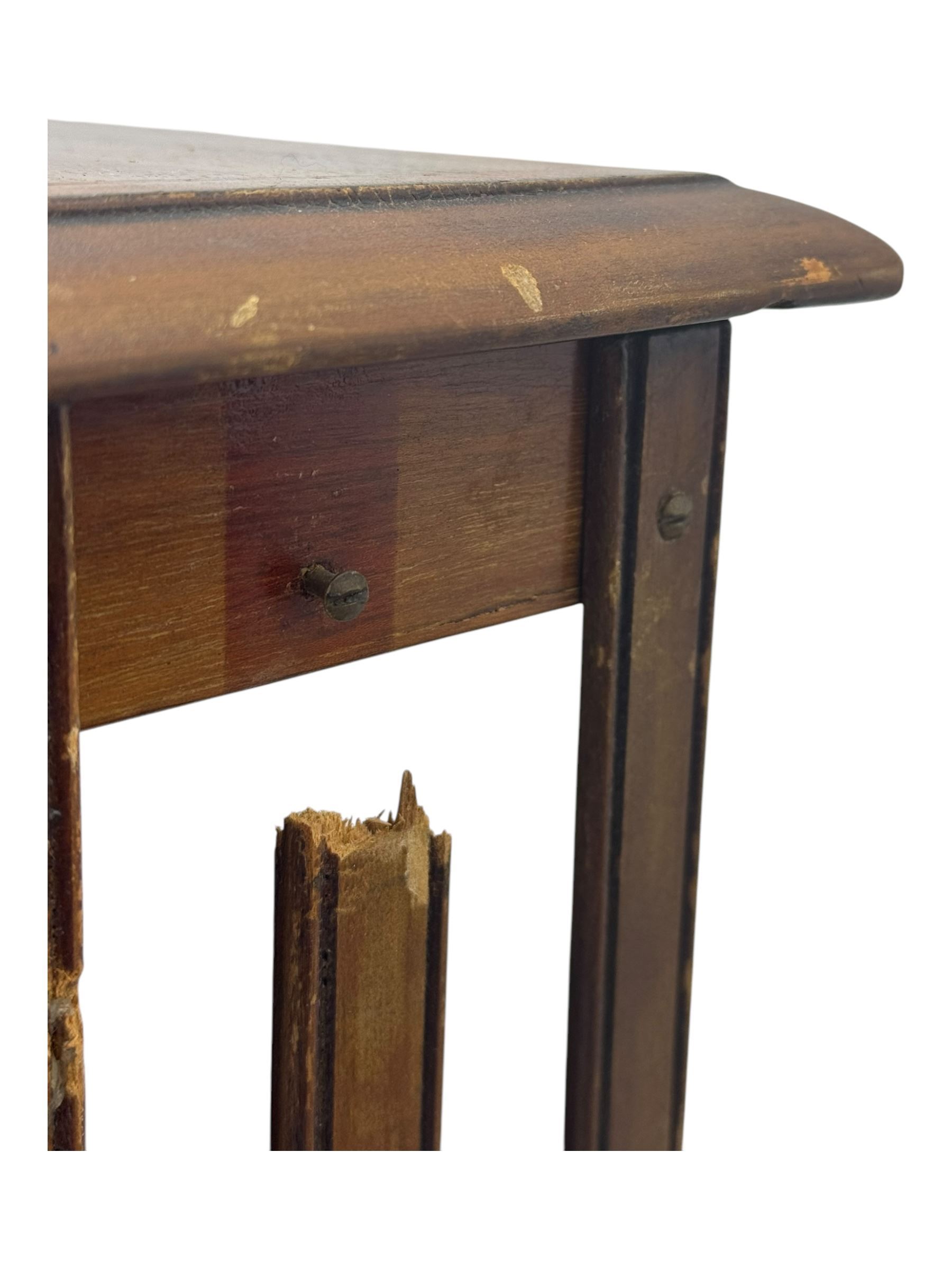 19th century oak chest of drawers, rectangular moulded top over two short and two long drawers, on plinth base (W99cm, D53cm, H81cm); early 20th century glazed mahogany display cabinet; Edwardian mahogany revolving bookcase (3)