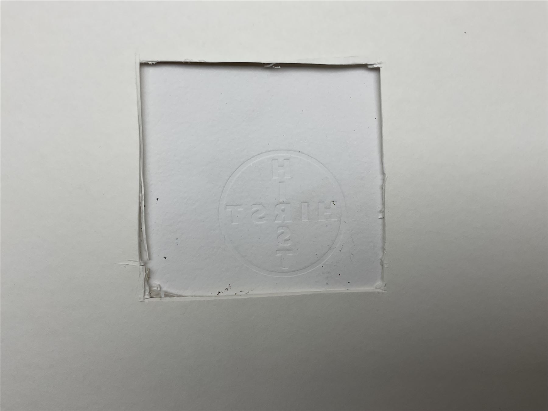 Damien Hirst (British 1965-): Circle Spin Painting 2009, acrylic on die-cut wove paper, with artist's inkstamp signature and blindstamp verso, pub. Pinchuk Art Centre, Ukraine, dia. 52.1cm 
